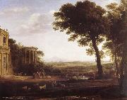 Claude Lorrain Country cape with the father of Psyche that at Apollo sacrifices oil painting picture wholesale